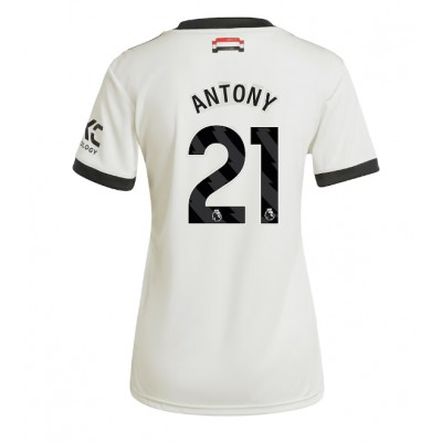 Fotbalové Dres Manchester United Antony #21 Dámské Alternativní 2024-25 Krátký Rukáv Fotbalové Dres Manchester United Antony #21 Dámské Alternativní 2024-25 Krátký Rukáv